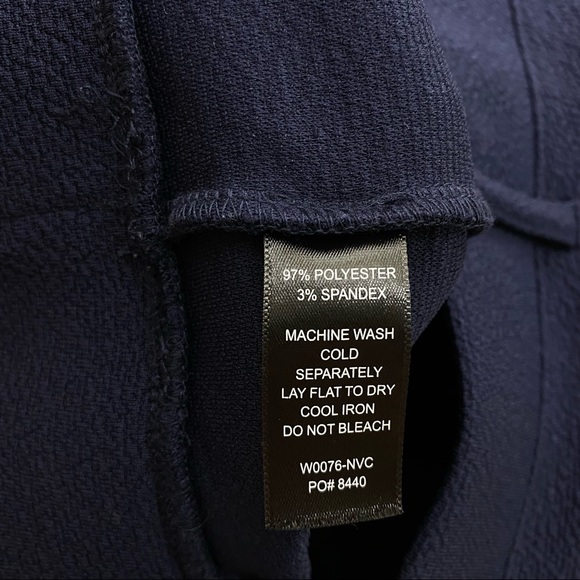 Betabrand Womens Pants Size Large Long Navy Crepe Straight Leg Dress Yoga Pant - Picture 5 of 8